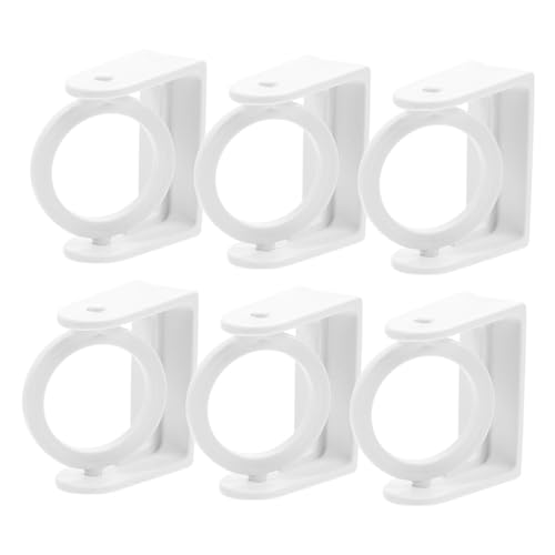 Zerodeko 6 Stück Gardinenstangenhalter Ohne Bohren Selbstklebend Drehbar Robuste Vorhanghalterung Für Badezimmer Und Wohnzimmer Elegantes Minimalistisches Design von Zerodeko