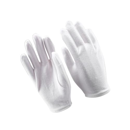 Zerodeko 6 Stück Leichte Weiße Baumwollhandschuhe Atmungsaktiv Elastisch Schützend Xl Vielseitig für Gartenarbeit Reinigung Montage und Präzise Handhabung Geeignet von Zerodeko