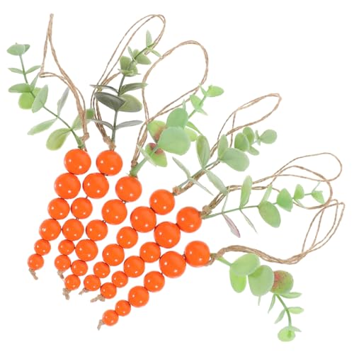 Zerodeko 6 Stück Perlenkette Aus Karottenholz Abgestuft Soft-perlen-sortimente Ostern Perlengirlande Tischläufer Zu Ostern Osterkarottendekor Osterdeko Frohe Ostern Quaste Mann Plastik von Zerodeko