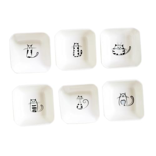 Zerodeko 6 Stück Teiliges Keramik Gewürzschalen Katzenmotiv Handbemalt Rutschfest Kleine Saucen Snackschälchen Geeignet für Küchenzubehör und Appetizer Japanischer Stil Zerodeko 6 Stück Teiliges Keramik Gewürzschalen Katzenmotiv Handbemalt Rutschfest Kleine Saucen Snackschälchen Geeignet für Küchenzubehör und Appetizer Japanischer Stil von Zerodeko