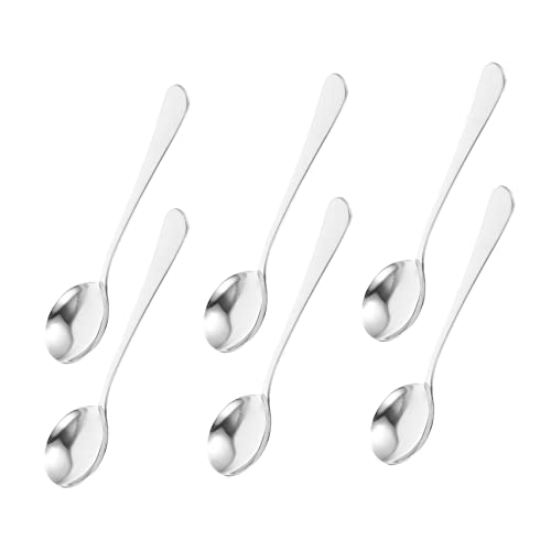 Zerodeko 6 Stück Teiliges Suppenlöffel Set Multifunktionale Große Löffel für Küche Restaurant und Catering Spülmaschinenfest Poliert für Suppen und Desserts von Zerodeko