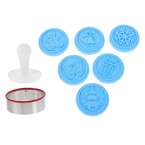Zerodeko 6 Stück Teiliges Weihnachts Keksstempel Set Wiederverwendbare Silikon Backform für DIY Kekse und Fondant Einfache Handpressform Blau Zerodeko 6 Stück Teiliges Weihnachts Keksstempel Set Wiederverwendbare Silikon Backform für DIY Kekse und Fondant Einfache Handpressform Blau von Zerodeko