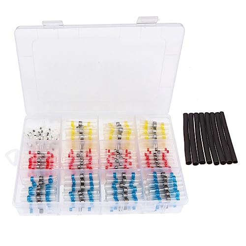 Zerodeko 620Stücke Wasserdichte Löthülsenklemmen Drahtverbinder mit Farbcodes für Einfache Anwendung für Auto und Hausinstallationen von Zerodeko