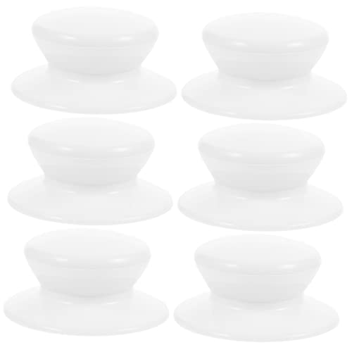 Zerodeko Topfdeckelgriffe-Set Aus Kunststoff 6-teilig Ersatzknöpfe Für Universal-kochgeschirr Weiß Und Leicht Auszutauschen von Zerodeko