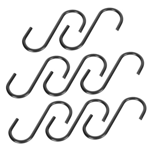 Zerodeko 8stücke S-förmige Eisenhaken Schwarz Robuste Haken Für Küche Lagerung S-haken Aufhängehaken Zum Hängen Von Pflanzen Deko Gegenständen An Regalen Stangen Ablagen Ohne Bohren von Zerodeko
