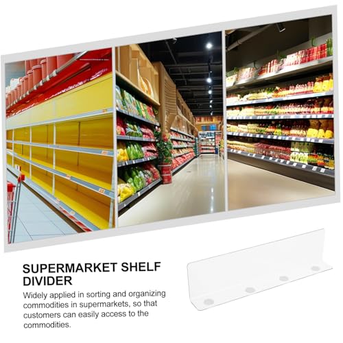 Zerodeko 8 Stück Teiliges Transparentes Acryl Regaltrenner Höhenverstellbar ohne Bohren Multifunktionale Schranktrenner für Kleidung Handtücher Bücher in Küche Bad Büro und Zuhause von Zerodeko