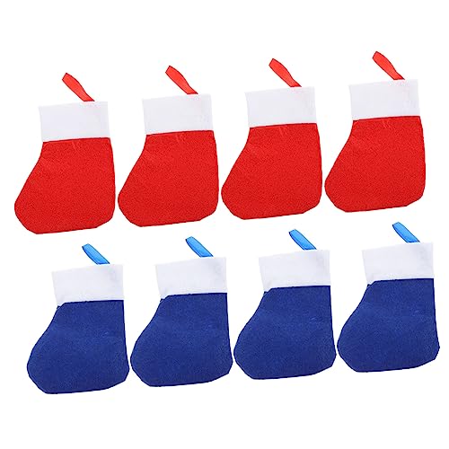 Zerodeko 8 Stück Weihnachts Strumpf Messer Und Tasche Weihnachtsbesteckhalter Weihnachtliche Tischdekoration Besteck Dekoration Weihnachtsfeier Besteckhalter Party-besteckhalter Stoff von Zerodeko