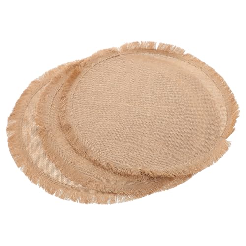 Zerodeko 8Stücke Tischsets Aus Spitze Runde Jute Platzdeckchen Für Dining Für Festliche Anlässe Abwaschbar Und Pflegeleicht von Zerodeko