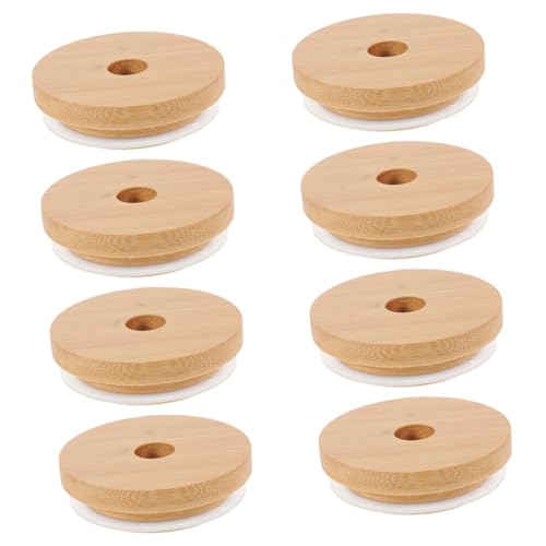 Zerodeko 8Stücke Wiederverwendbare Holzdeckel für Einmachgläser mit Luftdicht Versiegelt Kompatibel mit Öffnungen für Smoothie Becher Trinkgläser Zerodeko 8Stücke Wiederverwendbare Holzdeckel für Einmachgläser mit Luftdicht Versiegelt Kompatibel mit Öffnungen für Smoothie Becher Trinkgläser von Zerodeko