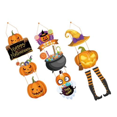 Zerodeko 9 Stück Teiliges Halloween Türdeko mit Kürbis Geist und Kreatives Hängeornament für Party Haus Veranda und Fenster Auffälliges Halloween Türschild zur Stimmungsvollen Dekoration Zerodeko 9 Stück Teiliges Halloween Türdeko mit Kürbis Geist und Kreatives Hängeornament für Party Haus Veranda und Fenster Auffälliges Halloween Türschild zur Stimmungsvollen Dekoration von Zerodeko