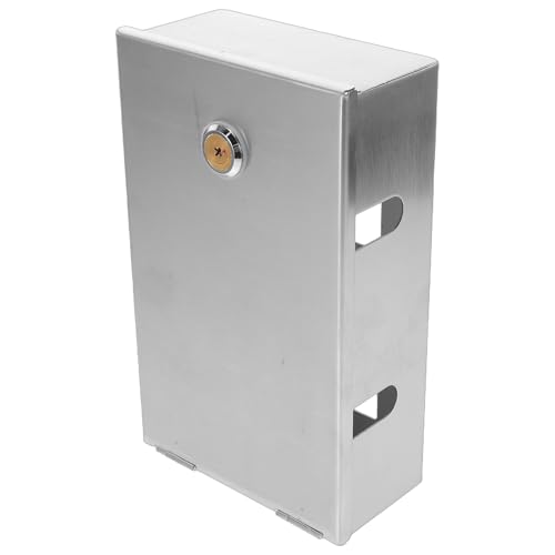 Zerodeko Abschließbare Steckdosenbox: Steckdosenbox aus Edelstahl mit 2 Schlüsseln – Diebstahlsichere und wetterfeste Steckdosenabdeckung für Wandschalter vom 86 von Zerodeko
