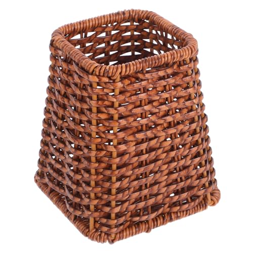 Zerodeko Abtropfkorb für Spülbecken Kunststoff Besteckhalter mit Wicker Silberbesteck Organizer mit Drainage für Gabeln Löffel und Essstäbchen Küchenutensilien Trockenhalter von Zerodeko