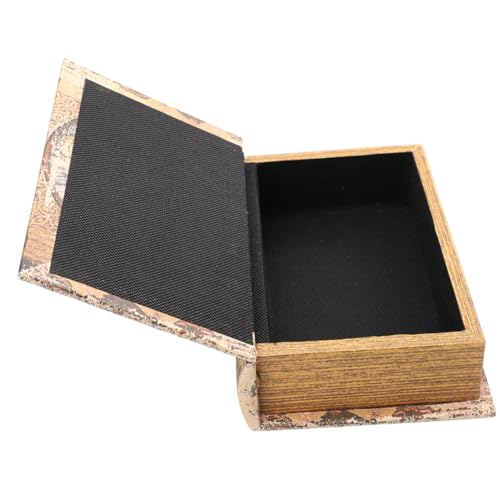 Zerodeko Vintage Buch Box Retro Buchförmige Aufbewahrungsbox für Schmuck und Kleine Gegenstände Dekorative Holzbox im Antiken Design für Wohnzimmer und Büro von Zerodeko