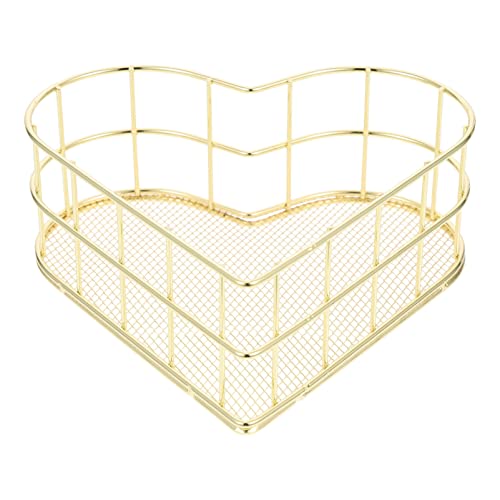 Zerodeko Herzförmiger Aufbewahrungskorb Aus Multifunktionale Organizer-Box Für Schreibtisch Dekorativer Korb Für Bad Küche Und Büro Stabil Und Langlebig Goldene Ausführung Im von Zerodeko
