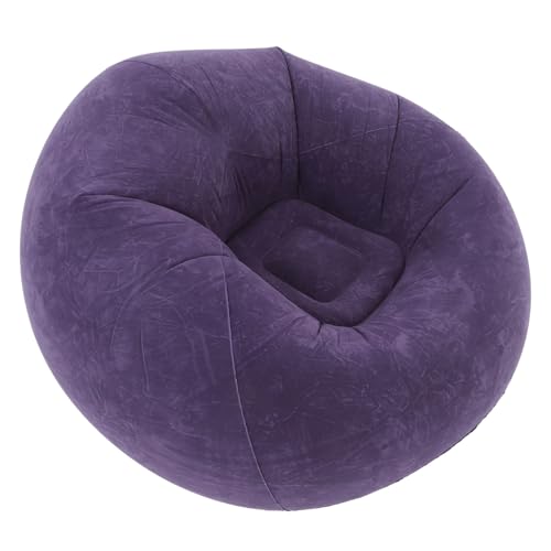 Zerodeko Aufblasbarer Faltbarer Sitzsack aus PVC mit Weichem Bezug Komfortabler Lazy Chair für Teenager und Erwachsene für Camping Schlafzimmer und Outdoor Einsatz Inklusive Luftpumpe von Zerodeko
