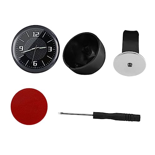 Zerodeko Auto Mini Uhr Edelstahl Auto Innenraum Uhr für Lüftungsschlitz Dekoration Selbstklebend Einfach Installation von Zerodeko