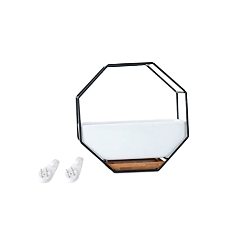 Zerodeko Achteckiges Geometrisches Aufbewahrungsregal Aus Blumentopf Aus Keramik Weiß Mit Abflussloch Und Bambustablett Für Schreibtisch Oder Wandbehang Geeignet Für Kleine Pflanzen Und von Zerodeko