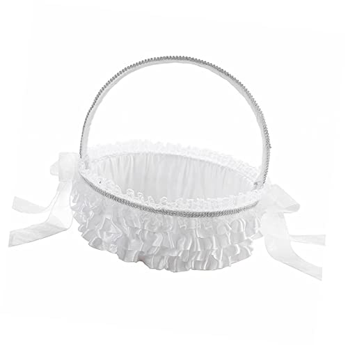 Zerodeko Hochzeitsblumenkorb Mit Spitzenrand Mittelgroßes Elegantes Blumenkind-basket Für Feiern Und Hochzeiten Zur Aufbewahrung Von Blumen Süßigkeiten Und Blütenblättern Zerodeko Hochzeitsblumenkorb Mit Spitzenrand Mittelgroßes Elegantes Blumenkind-basket Für Feiern Und Hochzeiten Zur Aufbewahrung Von Blumen Süßigkeiten Und Blütenblättern von Zerodeko