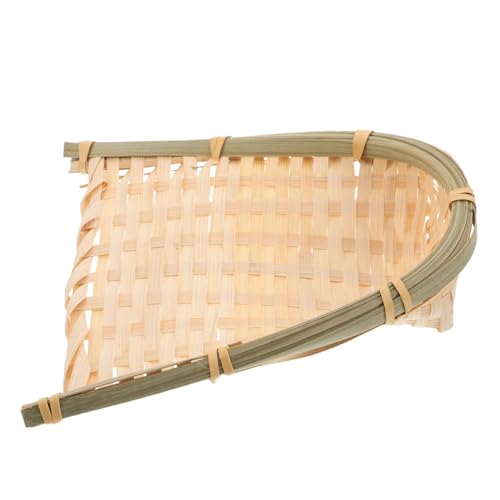 Zerodeko Boho Bambus-wanddeko Geflochtene Kehrschaufel Handgemacht Für DIY Malerei Basteln Kreative Bambus-weide Kunsthandwerk Rustikale Wanddekoration Für Wohnzimmer Flur Kinderzimmer von Zerodeko