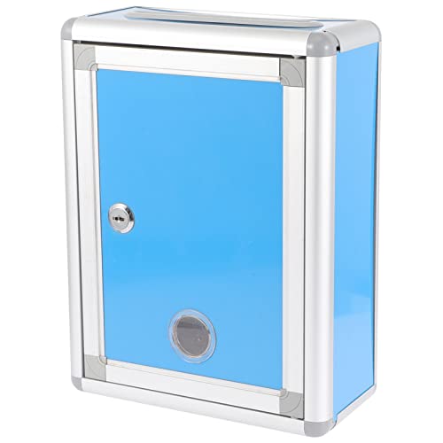 Zerodeko Briefkasten Wandbriefkasten Vorschlagbox Mailbox Postkasten Schlüsselbox mit Schloss Wahlurne Spendenbox Aktionsbox Einwurfbox Sammelbox für Zuhause Wand Blau Zerodeko Briefkasten Wandbriefkasten Vorschlagbox Mailbox Postkasten Schlüsselbox mit Schloss Wahlurne Spendenbox Aktionsbox Einwurfbox Sammelbox für Zuhause Wand Blau von Zerodeko