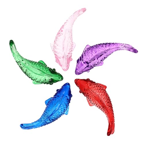 Zerodeko Bunte Kristallfisch Figuren Aquarium deko Langlebige Wohnraumdekoration Vielseitig für Party Garten Auto und Fotorequisiten Geeignet von Zerodeko