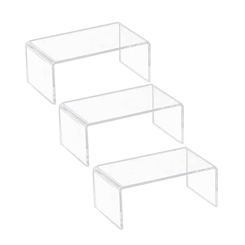 Zerodeko Dekobrücken 3 Schuhe Produktständer Hausschuhe Jewels Pops Desserts Riser Bag Action für - Regale M Transparente Absatzregale Retail Riser S Risers Acrylic Pedestal Buffet Vitrine Kuchen von Zerodeko