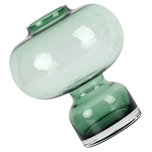 Zerodeko Dekorative Blumenvase Glas Ballon Vase Gourde Form Glasvase Rustikale Vasen Kleine Mini- Tabelle Floral Vase Mittelstücke Glasvase Für Hausereignisse Hochzeit Party Hellgrün von Zerodeko