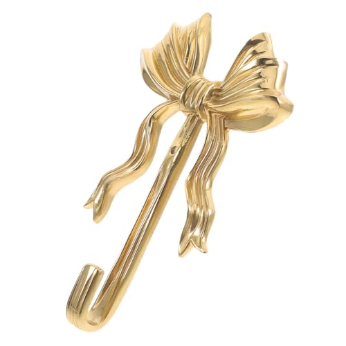 Zerodeko Dekorativer Messing Bowknot Haken für Wand Eleganter Wandhaken für Mäntel Hüte Handtücher Wohnzimmer Schlafzimmer und Büro Langlebig und Gestaltet von Zerodeko