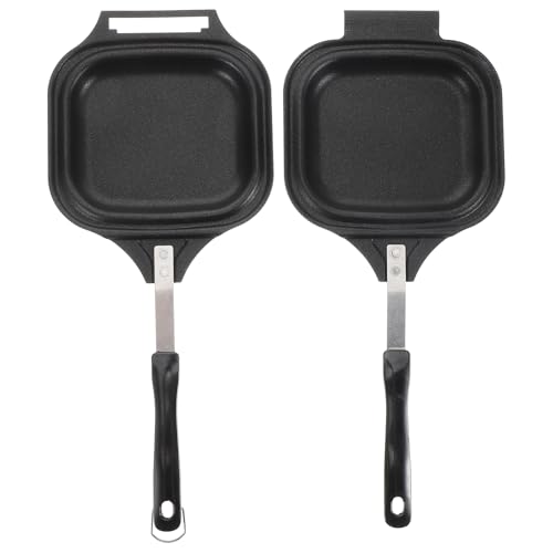 Zerodeko Doppelseitiger Sandwichmaker Antihaftbeschichtete Bratpfanne Abnehmbare Pfanne für Camping und Zuhause Multifunktionale Frühstücksform für Sandwiches und Snacks von Zerodeko