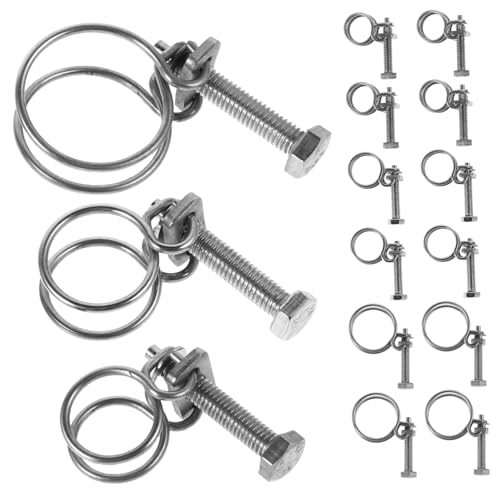 Zerodeko Edelstahl Doppel draht Schlauchschellen Verstellbare Rohrklemmen für Wasser Gasleitungen Hohe Klemmkraft Rostfrei Hitzebeständig Vielseitig Einsetzbar Einfache Montage von Zerodeko