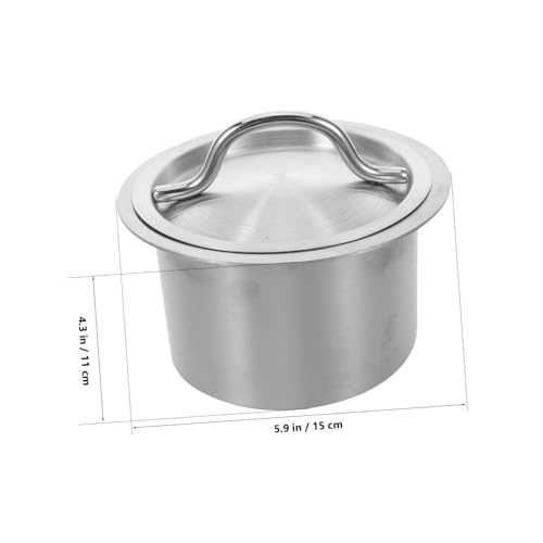 Zerodeko Edelstahl Einbau-mülleimer Deckel Rundes Einlass-abfallloch Einsetzbarer Müllschacht für Küchenarbeitsplatten Kaffeespezialitäten Lebensmittelvorbereitung Platzsparende von Zerodeko
