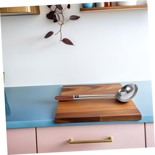 Zerodeko Edelstahl Kochlöffel mit Langem Ergonomischem Griff Vielseitiger Wok Schöpflöffel zum Rühren Servieren und Kochen Robuste Suppenkelle für Zuhause und Profiküchen von Zerodeko