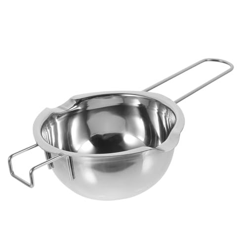 Zerodeko Edelstahl Schmelzschüssel Butter Käse Schokolade Schmelztopf Wasserbad Heiztopf für Backen Kochen Leicht Platzsparend für Soßen und Desserts von Zerodeko