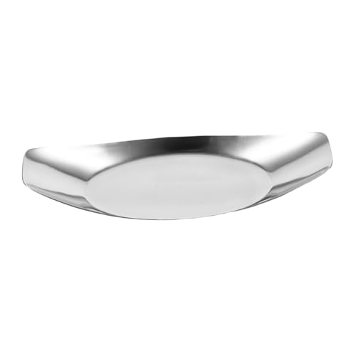 Zerodeko Edelstahl Serviertablett mit Eleganter Bootsform Multifunktional für Küchen Badezimmer und Restaurants Einfach zu Reinigen für Servietten Snacks und Schmuckablage Rostfrei und von Zerodeko