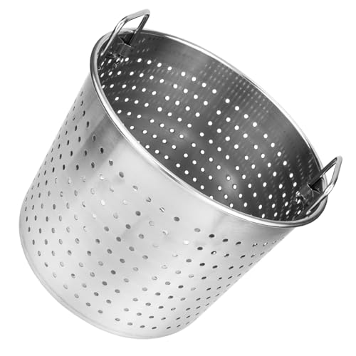 Zerodeko Edelstahl Siebeimer mit Löchern Großer Leaky Pot für Meeresfrüchte und Suppen Langlebiger Edelstahltopf Einfach zu Reinigen Glatte Oberfläche Sicher für Langes Kochen von Zerodeko