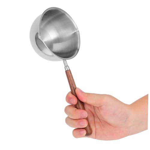 Zerodeko Edelstahl Suppenkelle mit Doppelseitigen Ausgießnasen Schräger Löffel für Präzises Servieren Langer Griff Robust und Langlebig für Suppen Soßen und Eintöpfe von Zerodeko