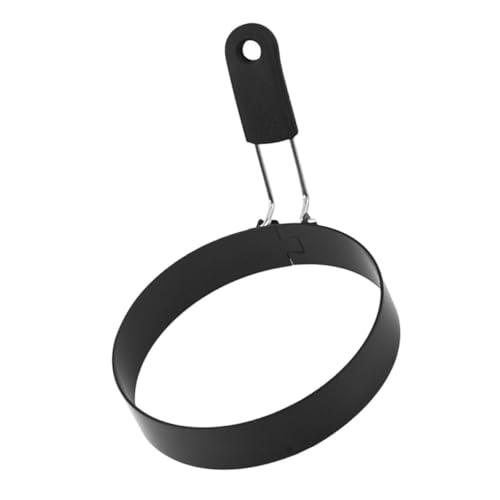 Zerodeko Eierkocher mit Griff Faltbarer Eierformring für Spiegeleier und Pfannkuchen Küchenutensil für Leckere Frühstücksgerichte von Zerodeko