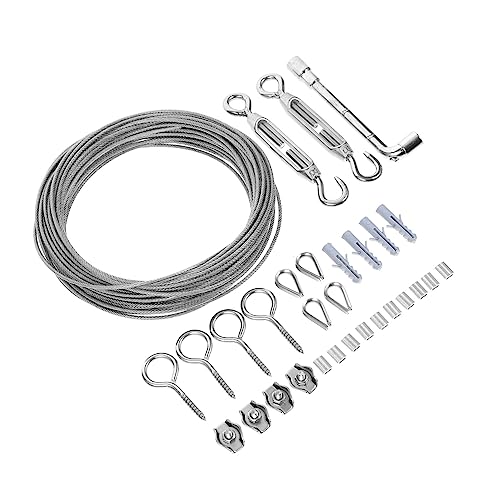 Zerodeko Einstellbares Stahl Drahtseil Spanner Kit mit Schraubenspanner Rostfrei für Outdoor Lichter Zeltseile Wäscheleinen Vielseitig Einfach zu Montieren und Robust Zerodeko Einstellbares Stahl Drahtseil Spanner Kit mit Schraubenspanner Rostfrei für Outdoor Lichter Zeltseile Wäscheleinen Vielseitig Einfach zu Montieren und Robust von Zerodeko