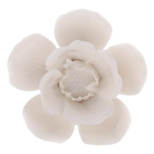 Zerodeko Keramik-Blumen-wandornament Rosa Multiflora Wanddekoration Keramik-kunsthandwerk Für Wohnzimmer Schlafzimmer Bar Weiß von Zerodeko