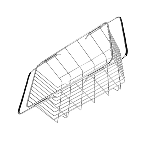 Zerodeko Edelstahl Abtropfgestell Für Spülbecken Erweiterbares Geschirrständer Für Teller Obst Und Utensilien Praktisches Und Sicheres Design Für Küche von Zerodeko