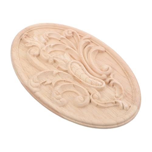 Zerodeko Europäische Holzapplikation Geschnitztes Möbel onlay aus Massivem Holz Dekorative Ovale Zierleiste für Türen Wände Möbel Vielseitige DIY Wand Möbeldekoration von Zerodeko