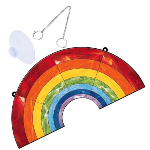Zerodeko Acryl Regenbogen Hängendes Ornament Für Fenster Veranda Wanddekor Garten Heimdekoration Einfache Installation von Zerodeko