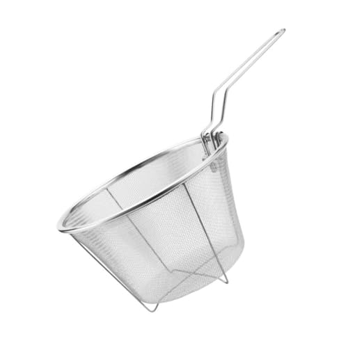 Zerodeko Faltbarer Frittierkorb aus Edelstahl Hitzebeständiger Rostfreier Deep Fry Basket mit Klappbarem Griff Langlebiger Tragbarer Edelstahl frittierbehälter für Pommes Hähnchen Snacks Zerodeko Faltbarer Frittierkorb aus Edelstahl Hitzebeständiger Rostfreier Deep Fry Basket mit Klappbarem Griff Langlebiger Tragbarer Edelstahl frittierbehälter für Pommes Hähnchen Snacks von Zerodeko