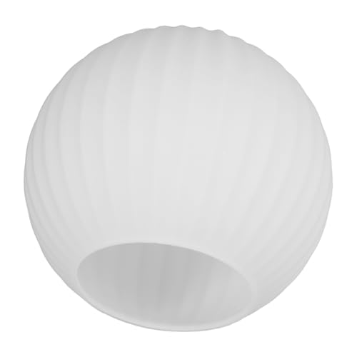 Zerodeko Frostiger Gestreifter Runder Glasschirm Ersatz Lampenschirm Kugelform Einfache Montage Dekorativer Lampenschirm für Pendelleuchte Wandlampe Wohnzimmer Beleuchtung von Zerodeko