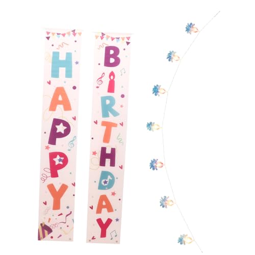 Zerodeko Geburtstagsbanner Türdeko Front Porch Banner Kreatives Schriftpaar Partydekoration Frische Geburtstagsfeier Deko für Tür Fenster Garten von Zerodeko