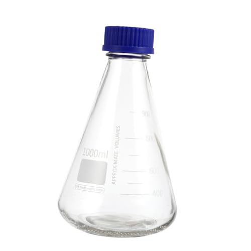 Zerodeko Glas erlenmeyerkolben mit Blauem Schraubverschluss Klare Graduierte Chemie flasche aus Borosilikatglas Wiederverwendbarer Konischer Laborbecher für Präzise Messungen bei Zerodeko Glas erlenmeyerkolben mit Blauem Schraubverschluss Klare Graduierte Chemie flasche aus Borosilikatglas Wiederverwendbarer Konischer Laborbecher für Präzise Messungen bei von Zerodeko
