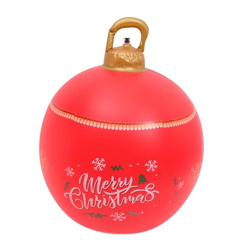 Zerodeko Große PVC Weihnachtskugel Inflatable Xmas Ball Dekoration Wiederverwendbar Robust Rot für Garten Festliche Weihnachtsdeko Outdoor Zerodeko Große PVC Weihnachtskugel Inflatable Xmas Ball Dekoration Wiederverwendbar Robust Rot für Garten Festliche Weihnachtsdeko Outdoor von Zerodeko