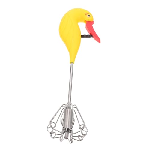 Zerodeko Halbautomatischer Küchenmixer Eierschläger aus Edelstahl mit Ergonomischem Design Rutschfest Leicht zu Reinigen Handlich und Langlebig für Haushalt Bäckerei und Restaurant von Zerodeko