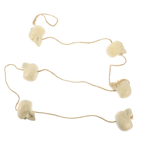 Zerodeko Halloween Deko Skelettgirlande Lange Knochen Kopf Hängende Halloween Dekoration Wiederverwendbar Für Innen Außen Party Fenster Garten von Zerodeko