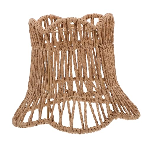 Zerodeko Handgefertigter Rattan Lampenschirm für Deckenlampen Vintage Hängelampe für Restaurants Cafés und Wohnzimmer Langlebiges Design für Stilvolle Beleuchtung von Zerodeko